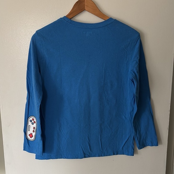 Old Navy size XL 14-16 blue long sleeve video game graphic tee - Picture 7 of 10